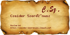 Czeider Szerénusz névjegykártya